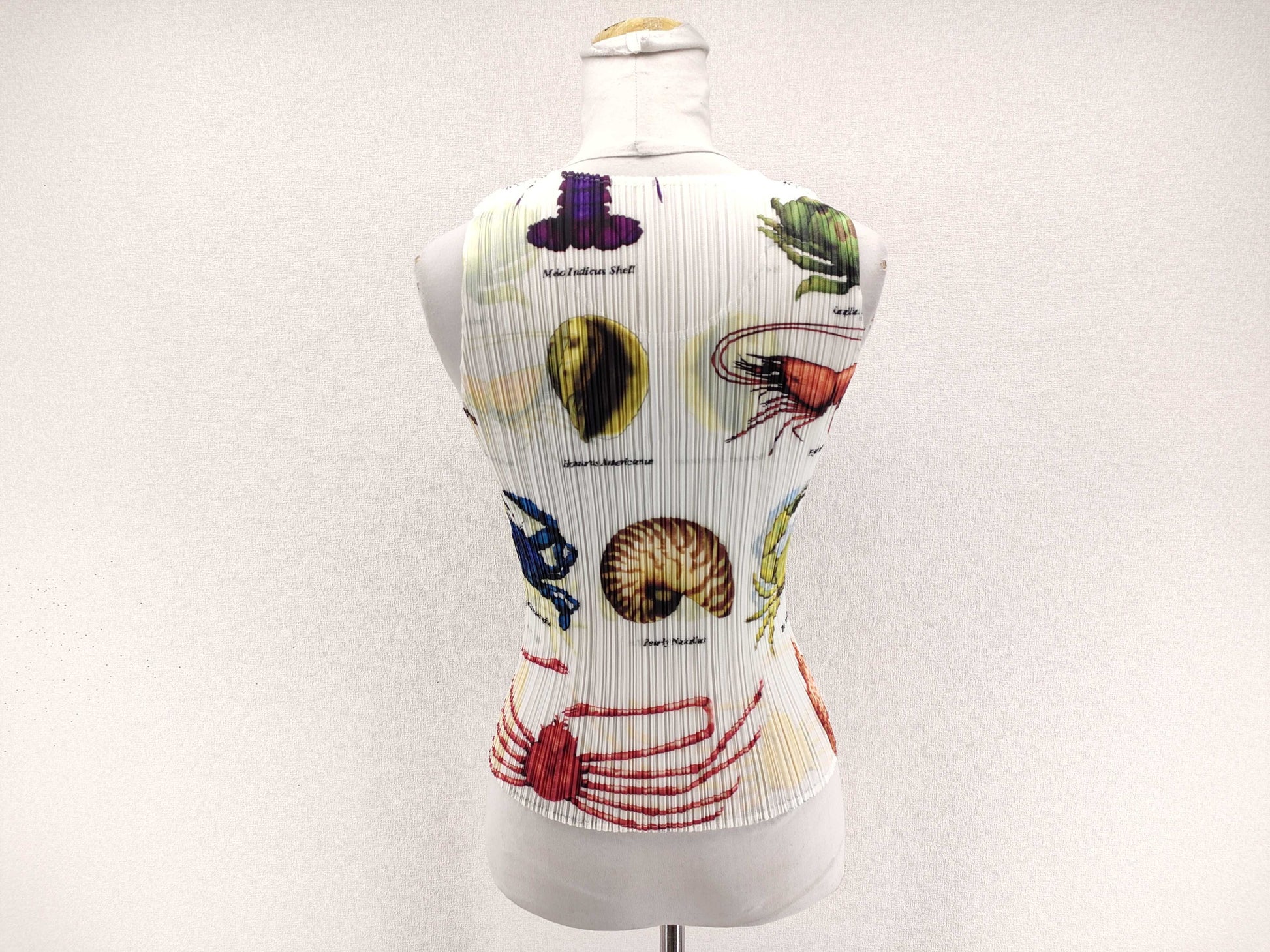 PLEATS PLEASE Pleats Please Cut and Sewn Top with Marine Life Print, Polyester