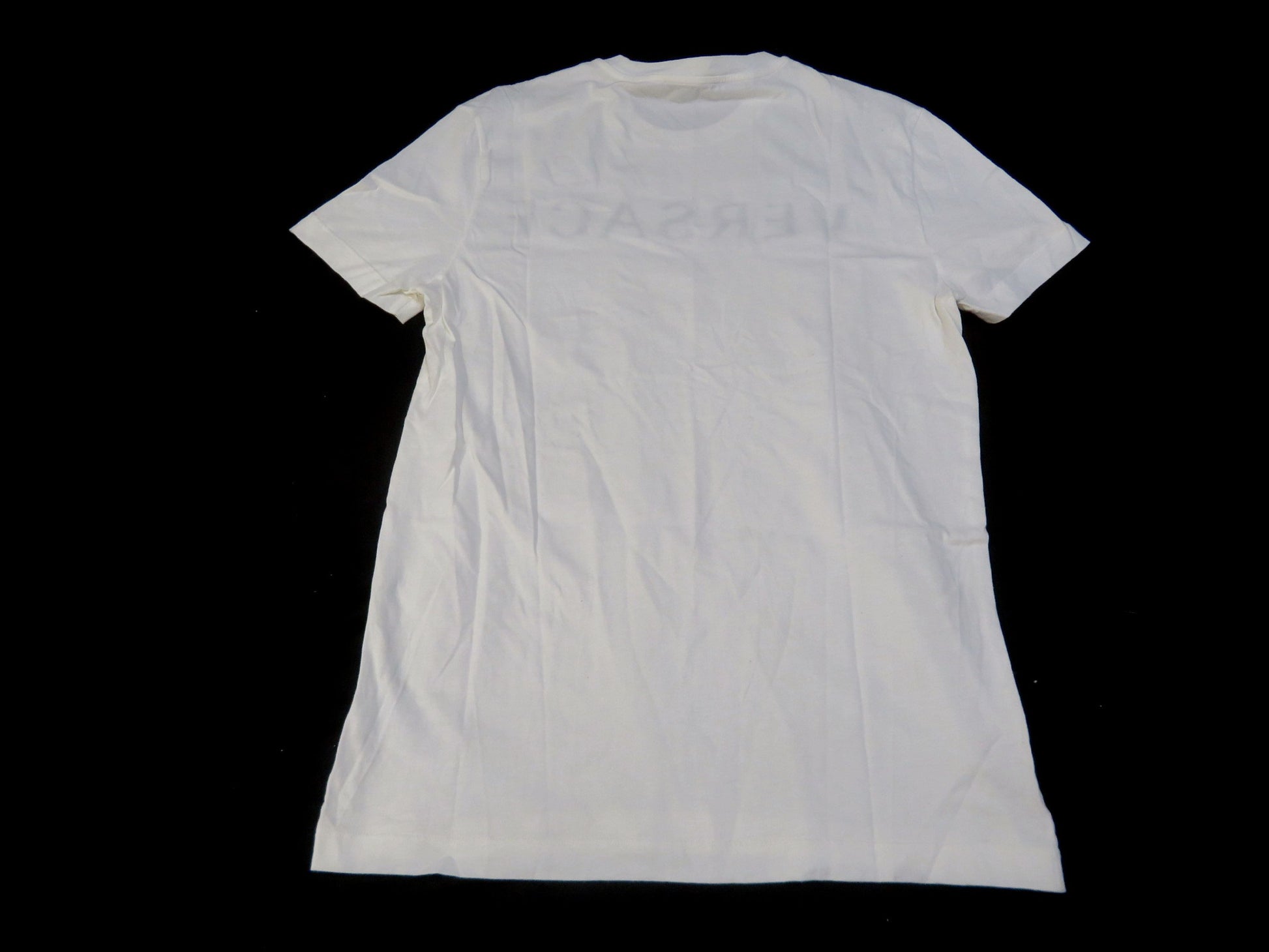 VERSACE T-shirt top with embroidered logo in white