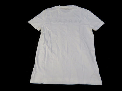 VERSACE T-shirt top with embroidered logo in white