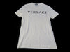 VERSACE T-shirt top with embroidered logo in white