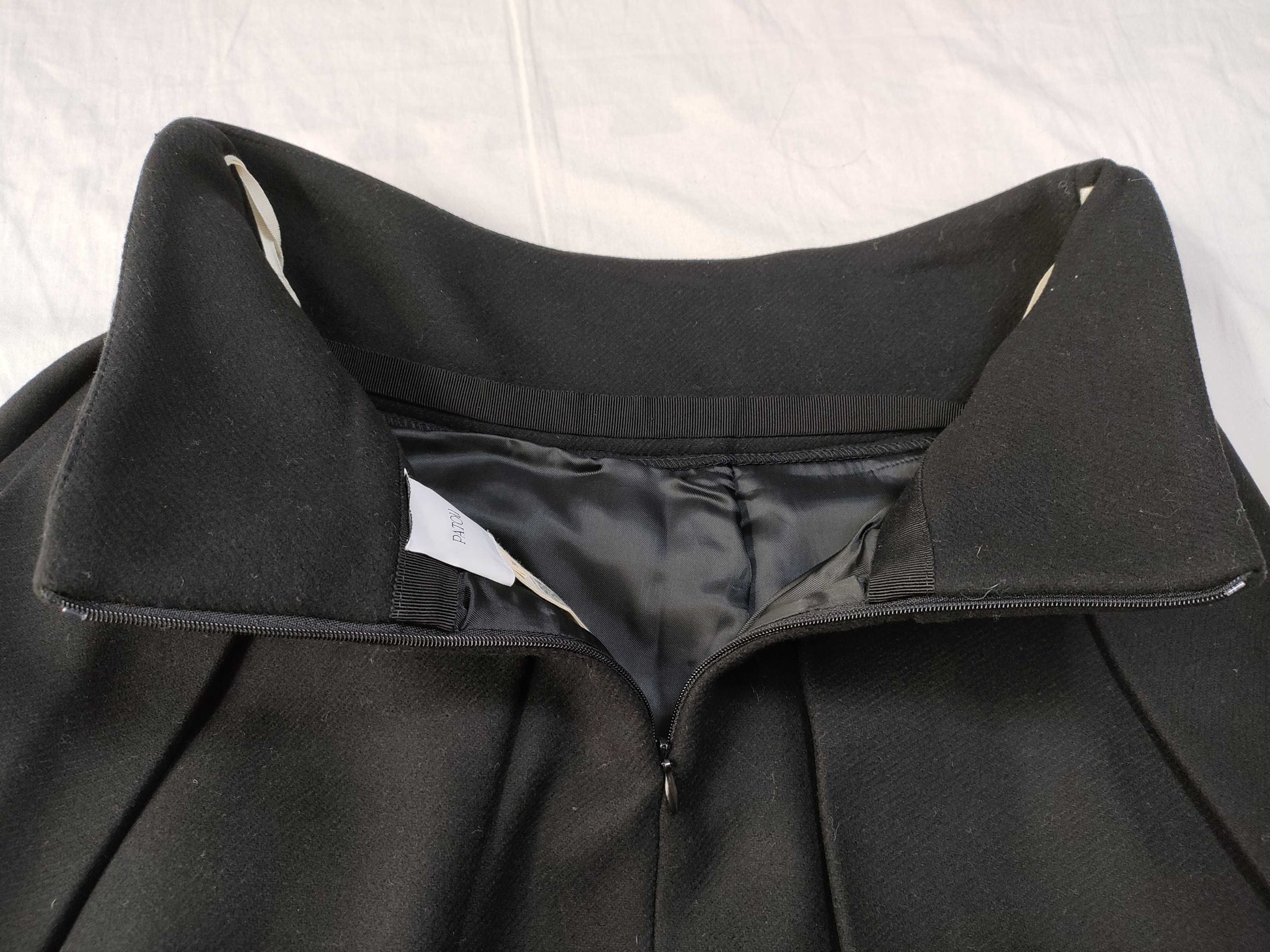 Patou Skirt, Size 36, Wool, Black Skirt