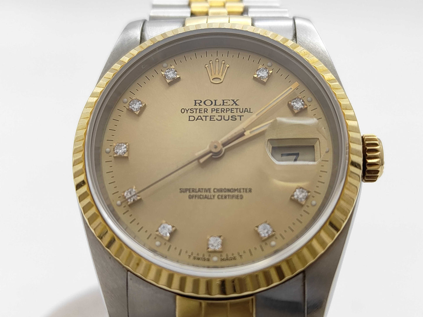 ROLEX 16233G E203604 Champagne Dial Jubilee Bracelet Boys' Watch