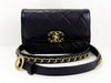 CHANEL Black Matelasse 19 Flap Waist Pouch, 18.5cm Wide, Approx. 28 Series, with Vintage G Hardware and Strap, 28405039