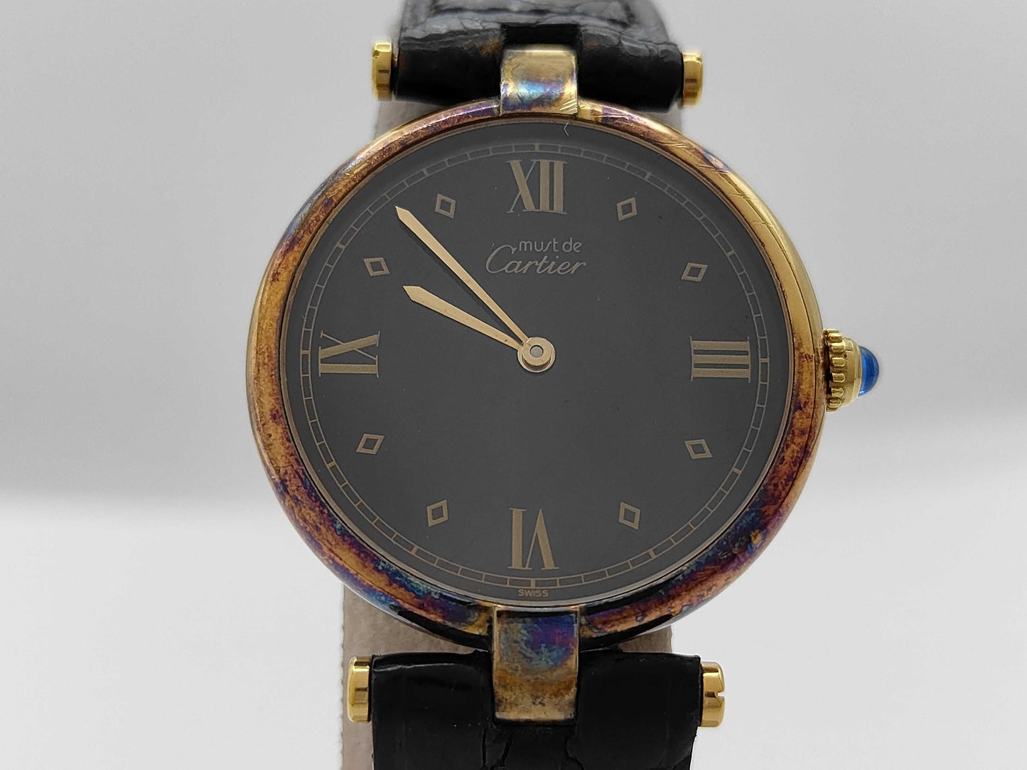 Cartier Must Vendôme LM 590003056079 Quartz Black Dial Women's Watch