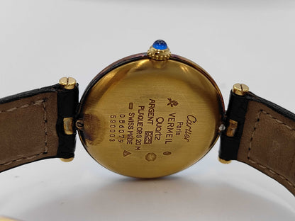 Cartier Must Vendôme LM 590003056079 Quartz Black Dial Women's Watch