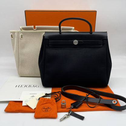 HERMES Airbag PM Noir □G Handbag