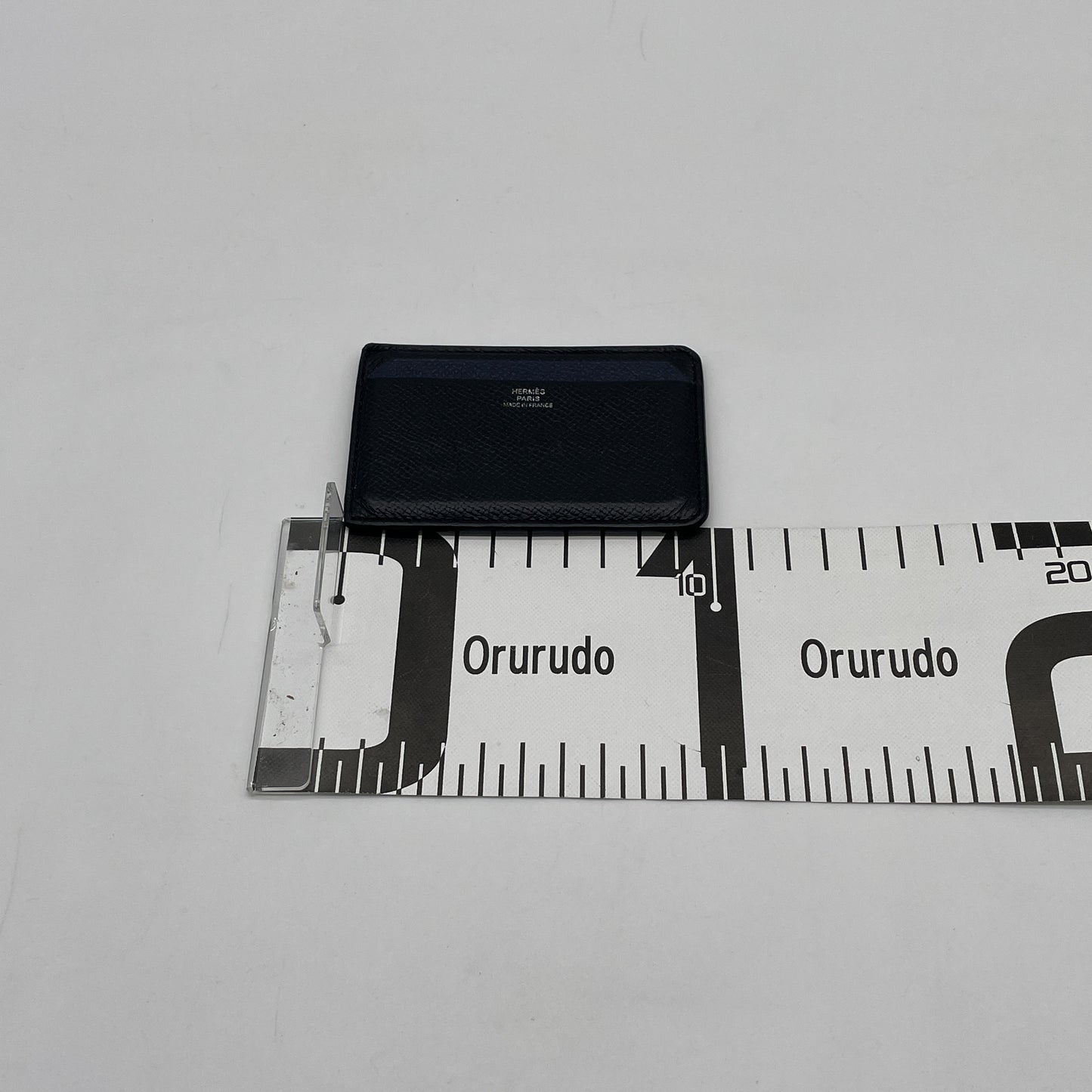 HERMES C engraved card case, pass case, business card holder