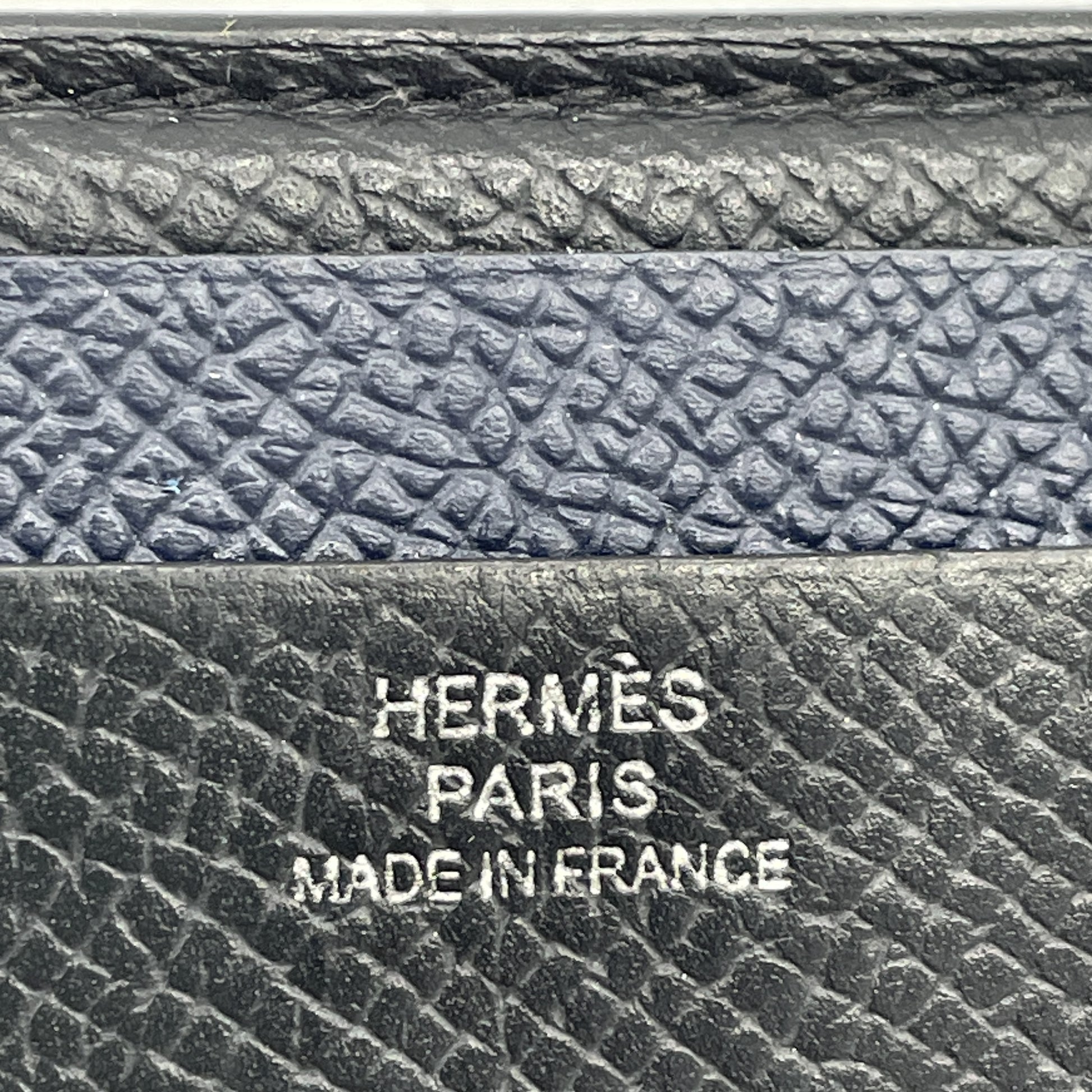 HERMES C engraved card case, pass case, business card holder
