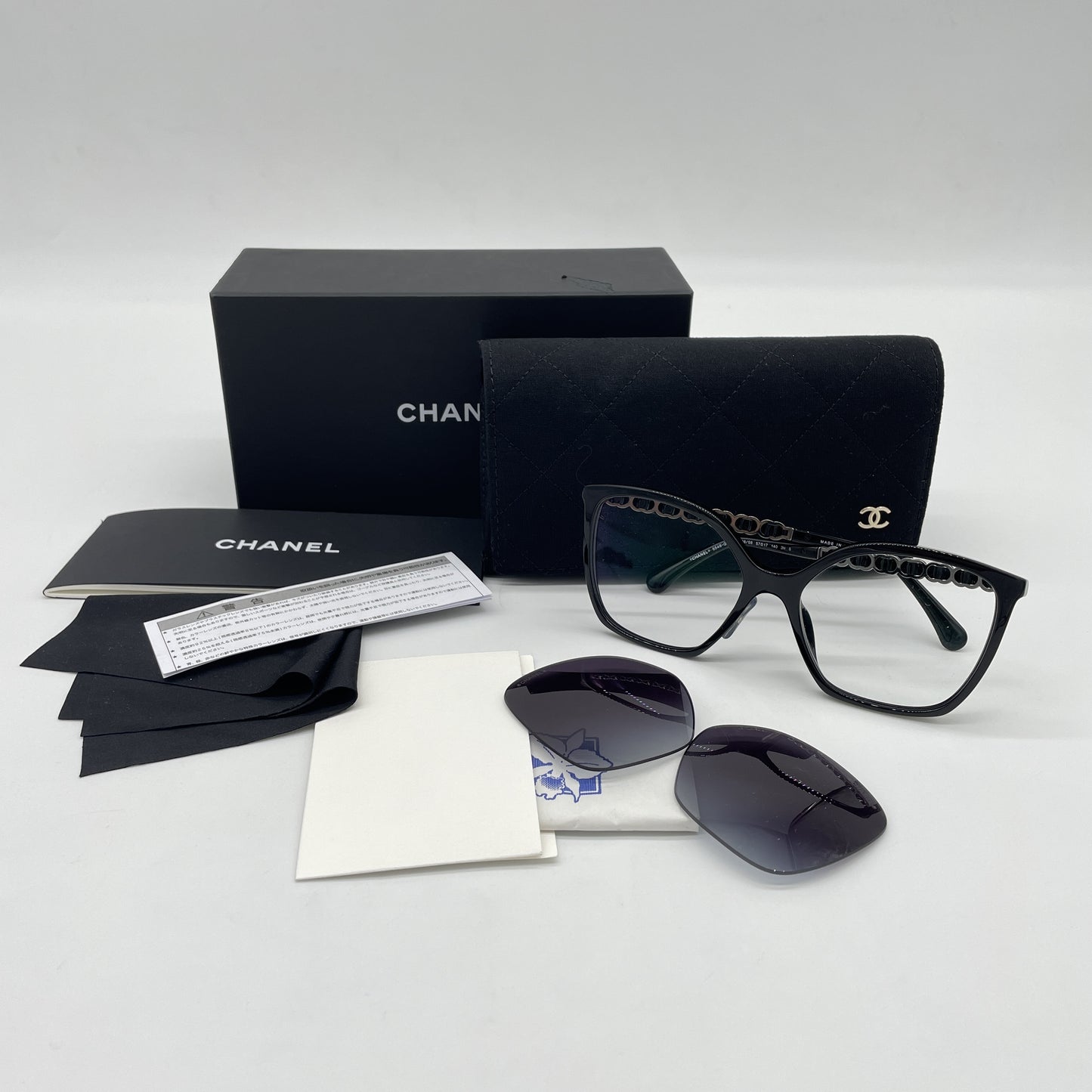  CHANEL Coco Mark Sunglasses with Spare Lenses, Non-Prescription, 5545-Q-A Sunglasses & Glasses