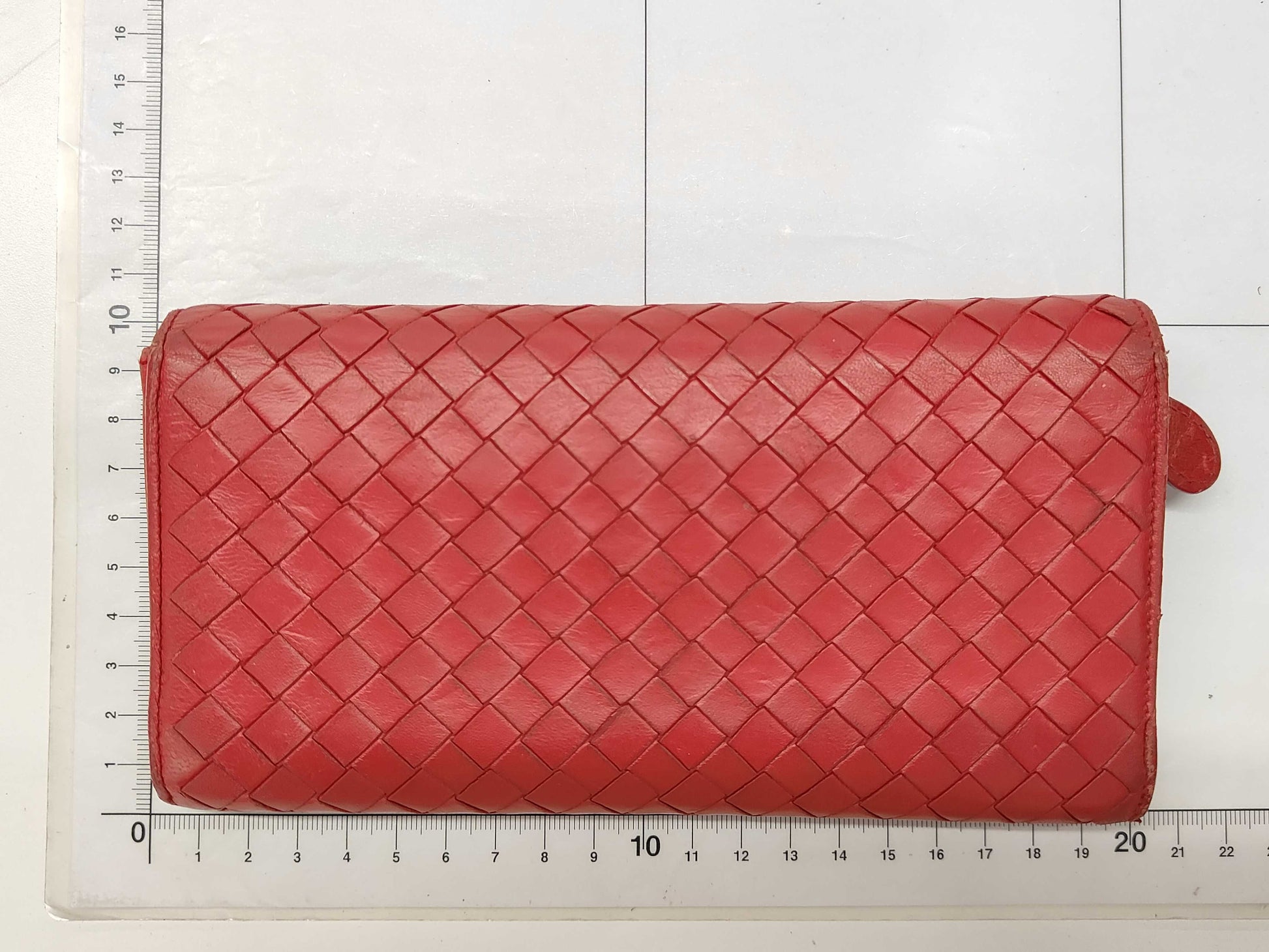 BOTTEGA VENETA BOTTEGA VENETA Long Wallet Red Excellent Condition Wallet