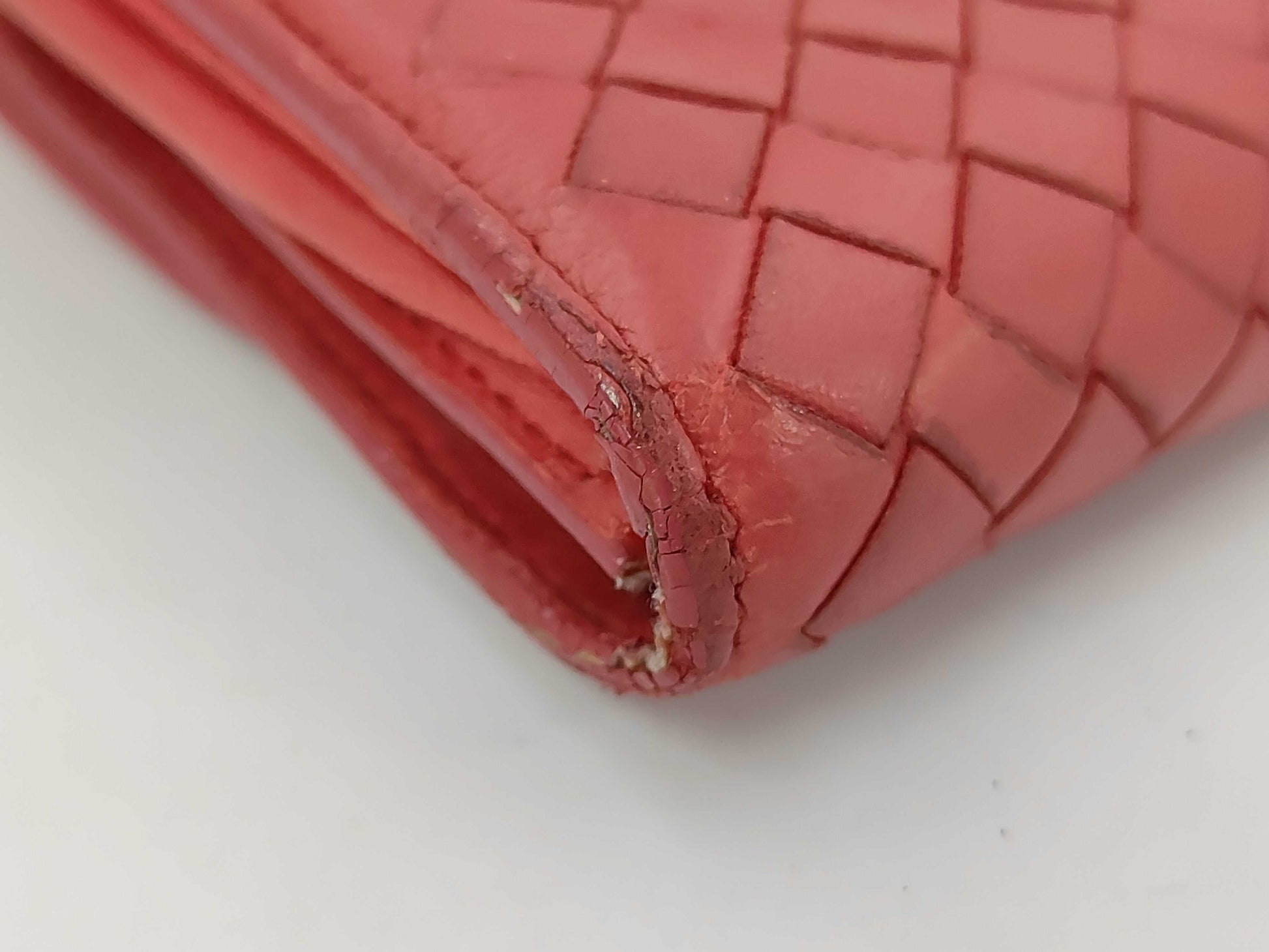 BOTTEGA VENETA BOTTEGA VENETA Long Wallet Red Excellent Condition Wallet