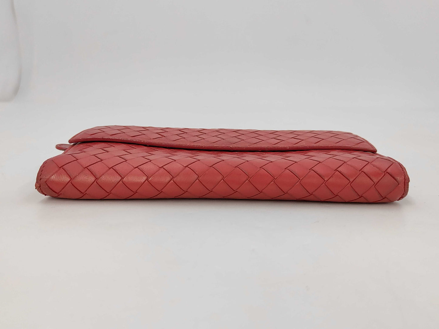 BOTTEGA VENETA BOTTEGA VENETA Long Wallet Red Excellent Condition Wallet