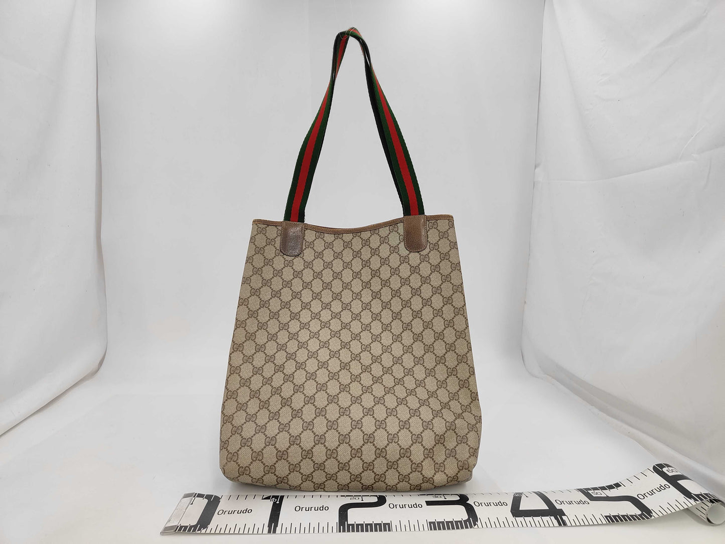 GUCCI GUCCI Gucci Tote Bag Old Gucci GG Supreme Sherry Line Tote Bag