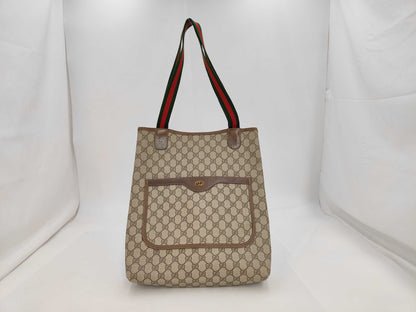 GUCCI GUCCI Gucci Tote Bag Old Gucci GG Supreme Sherry Line Tote Bag