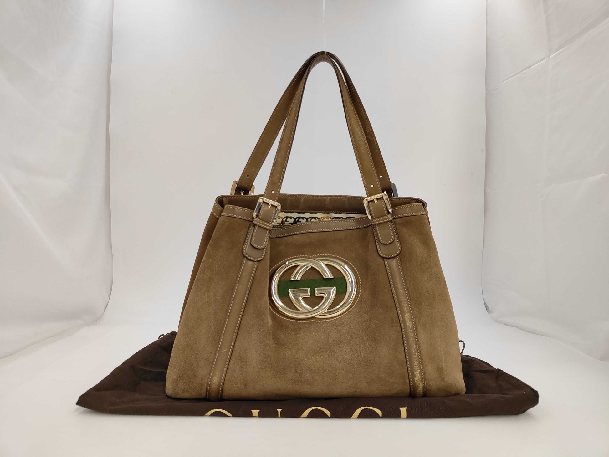 GUCCI Suede Handbag Bag