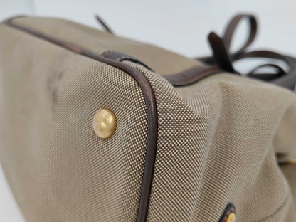 PRADA Prada 2-Way Handbag Canvas/Leather Bag