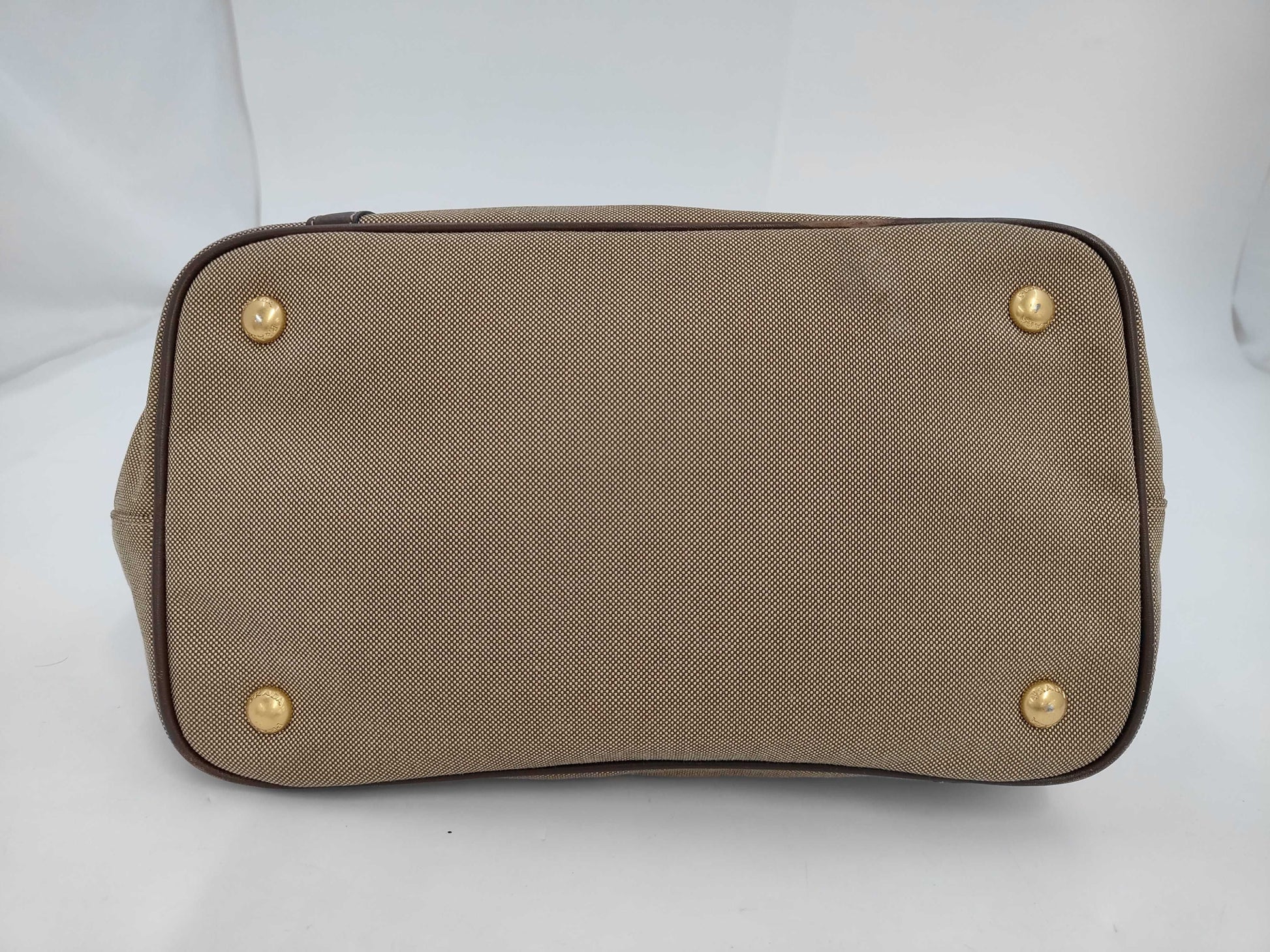 PRADA Prada 2-Way Handbag Canvas/Leather Bag