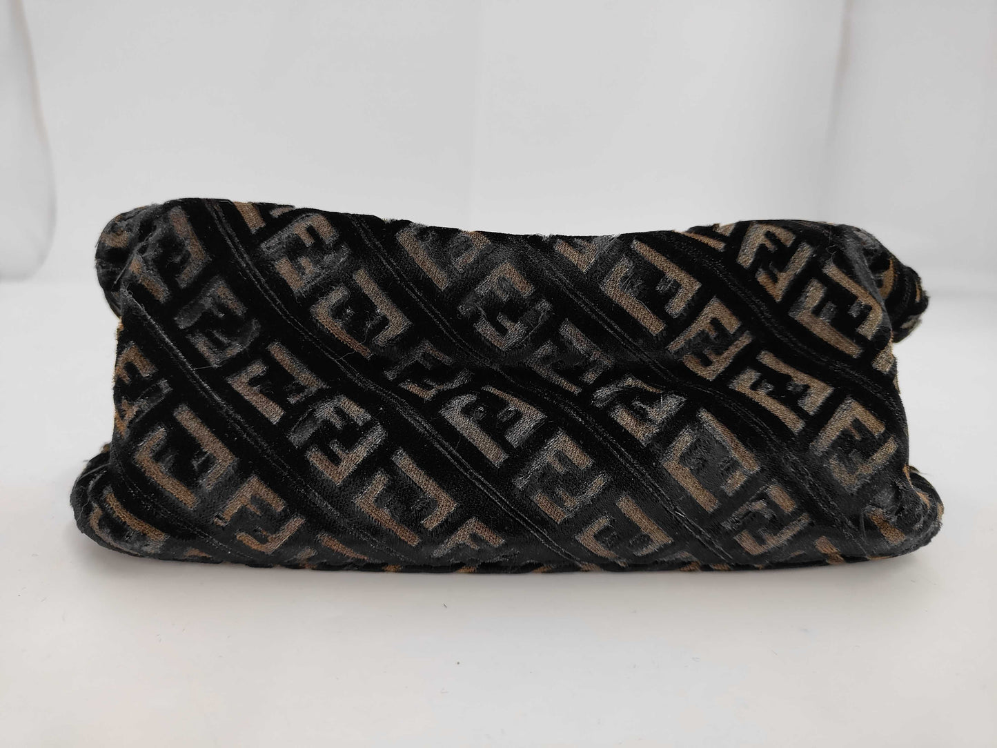 FENDI Zucchino Baguette Shoulder Bag Suede Bag
