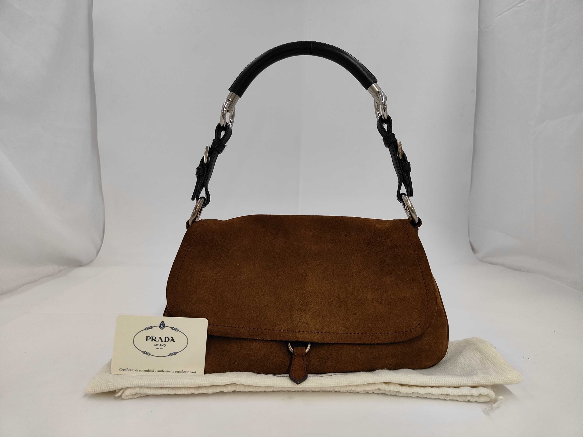 PRADA Prada suede handbag bag