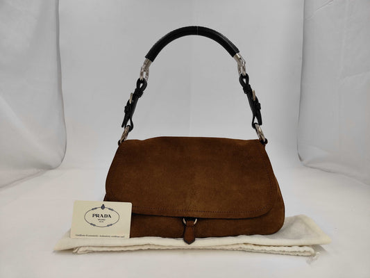 PRADA Prada suede handbag bag