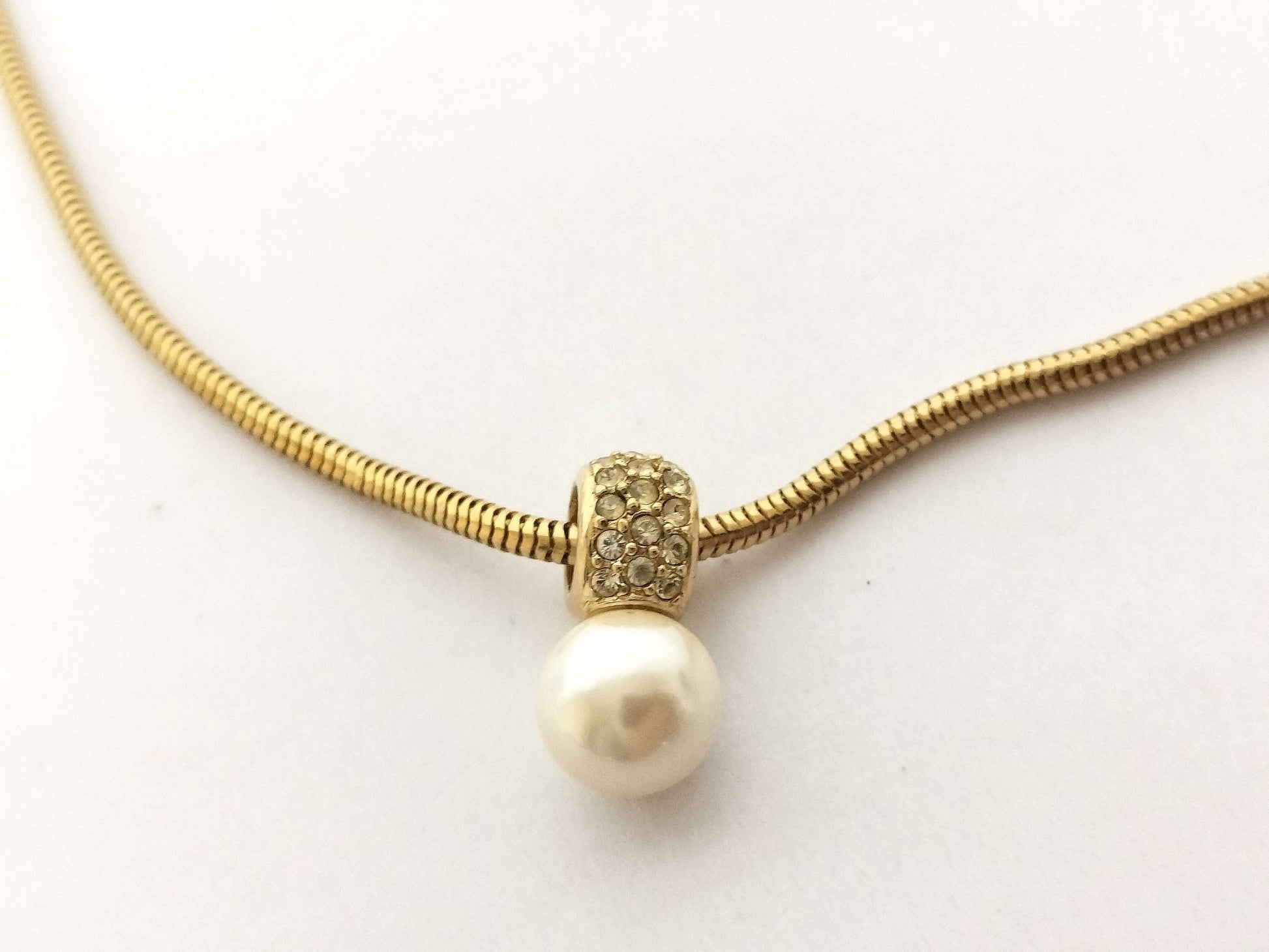 Dior Dior Dior Necklace Gold Pearl Necklace