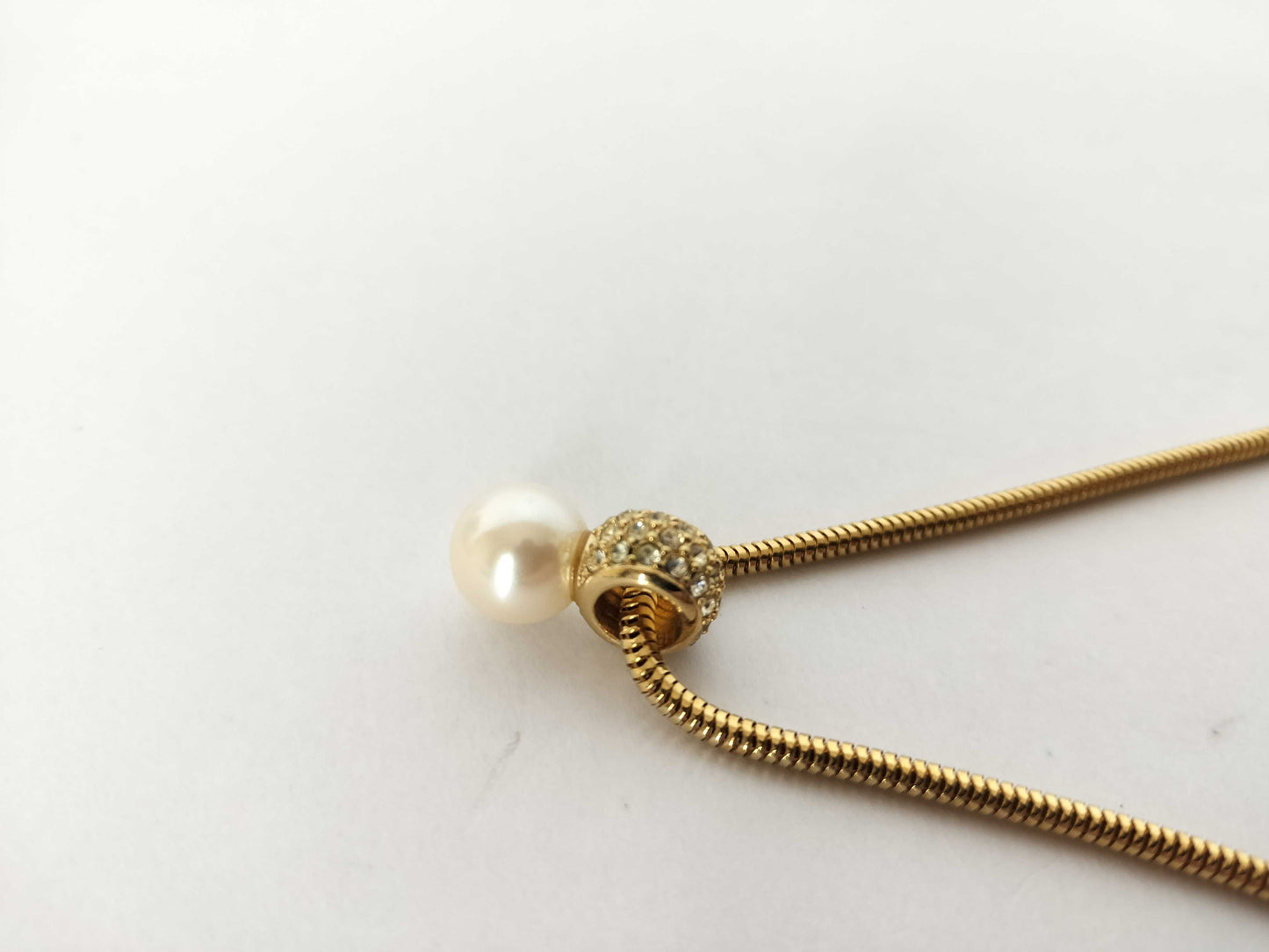 Dior Dior Dior Necklace Gold Pearl Necklace