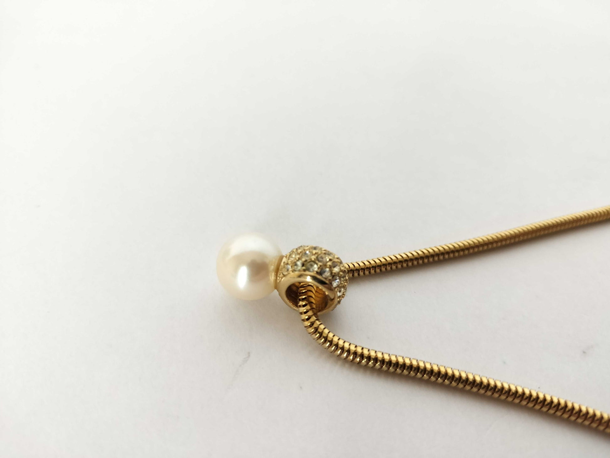 Dior Dior Dior Necklace Gold Pearl Necklace