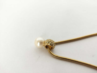 Dior Dior Dior Necklace Gold Pearl Necklace