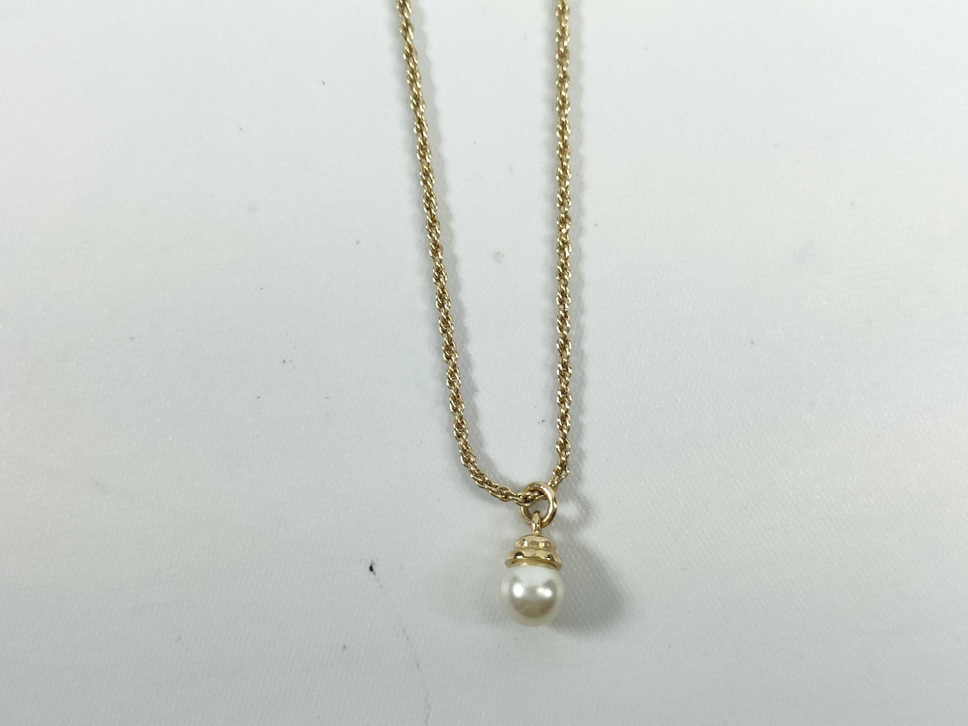 Dior Gold Pearl Necklace