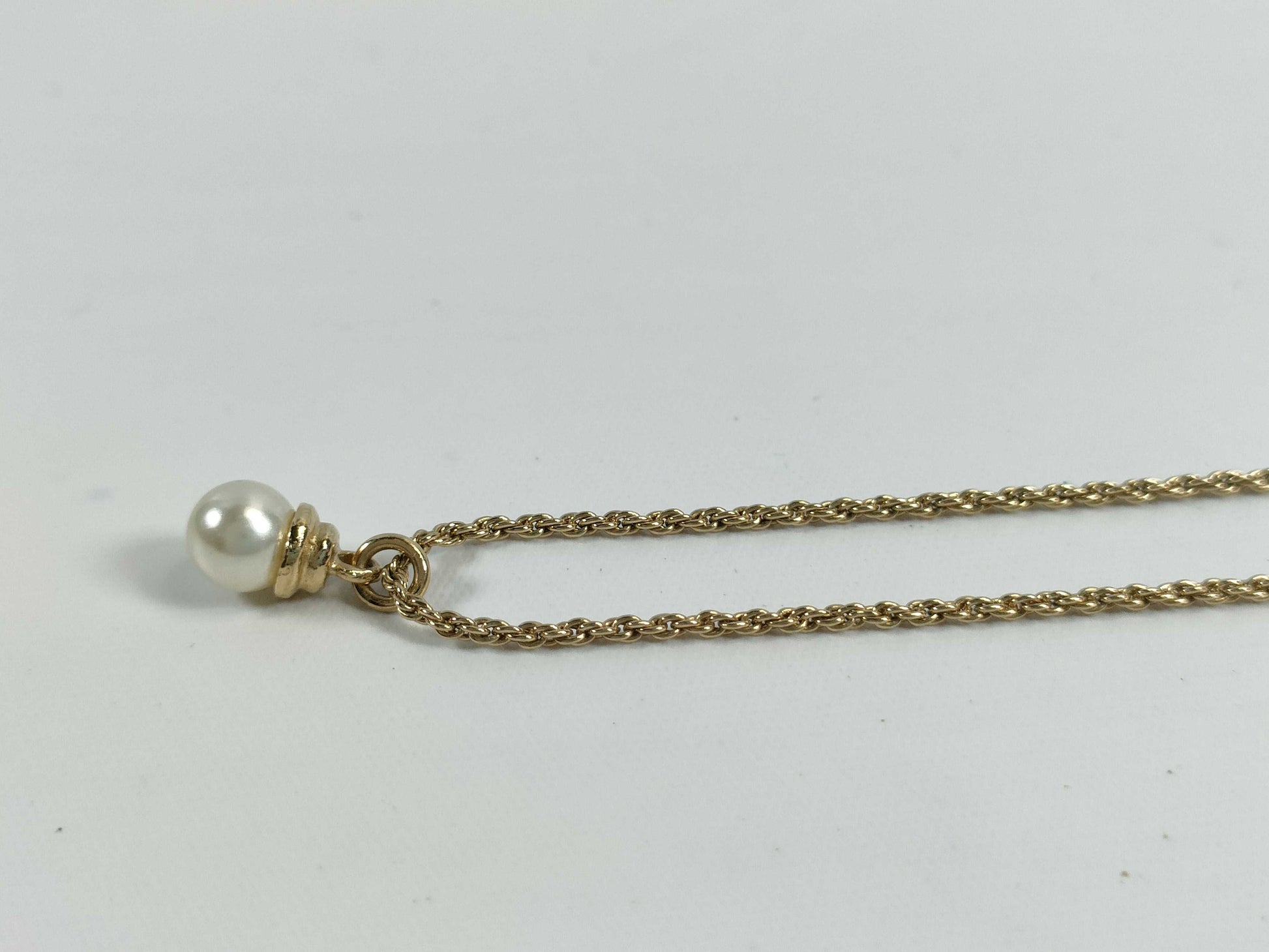 Dior Gold Pearl Necklace