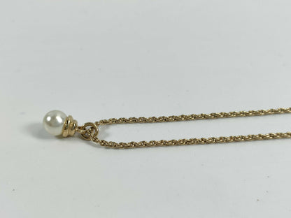 Dior Gold Pearl Necklace