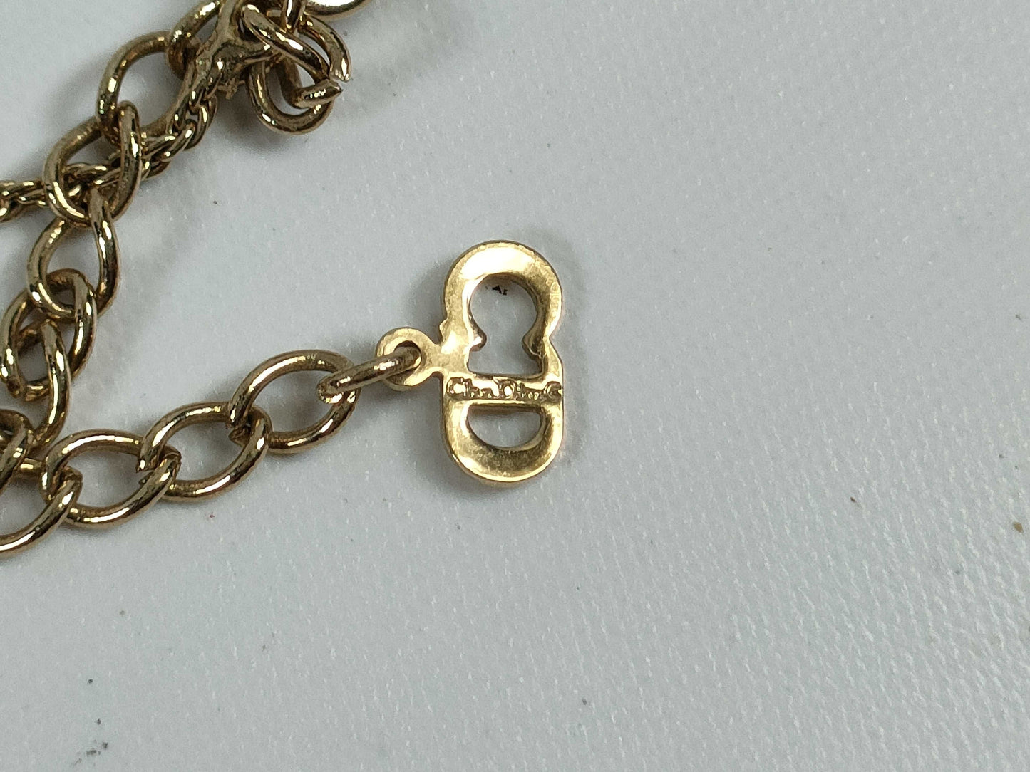 Dior Gold Pearl Necklace