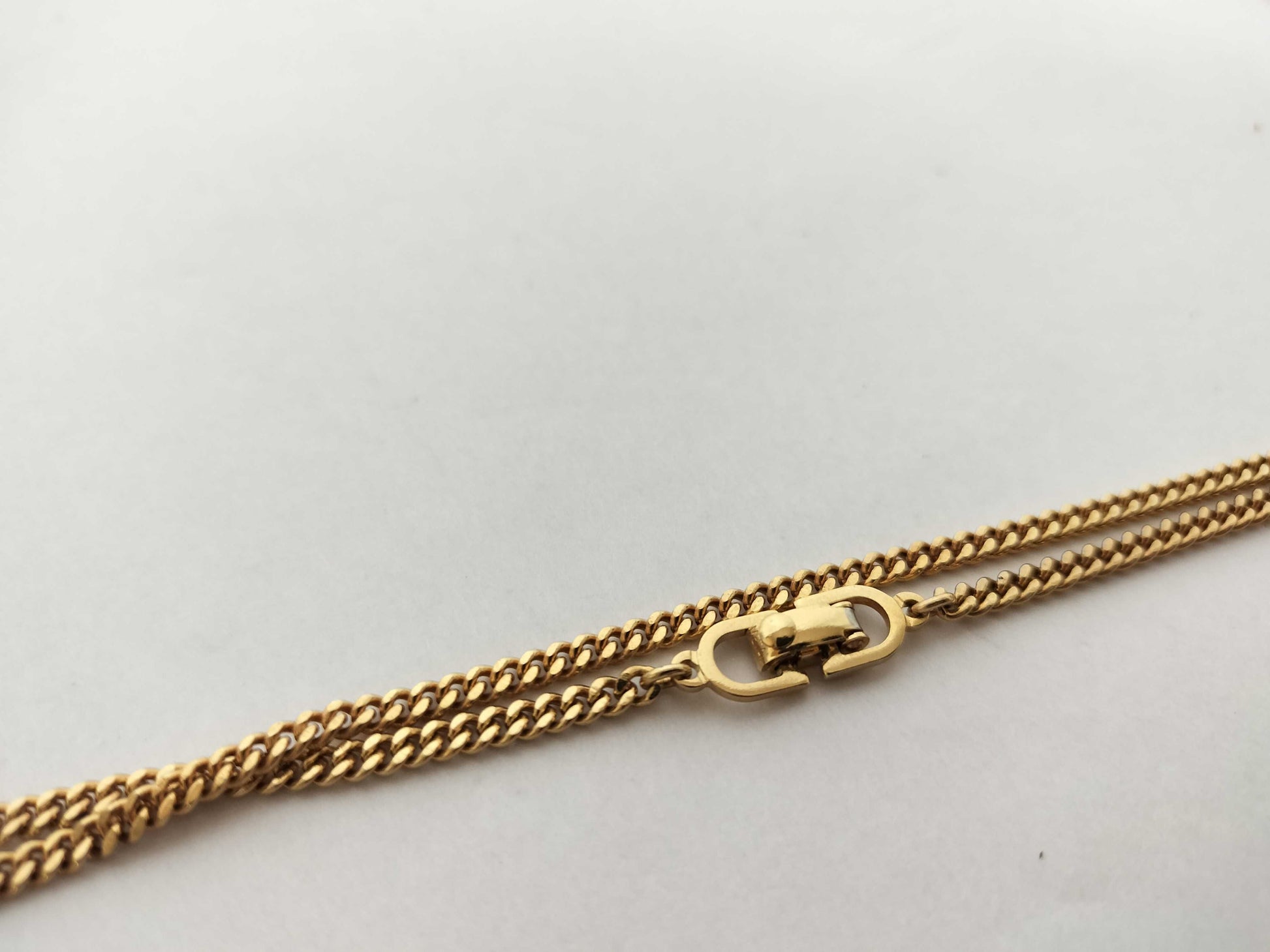 Dior Dior Dior Necklace Gold CD Logo Necklace