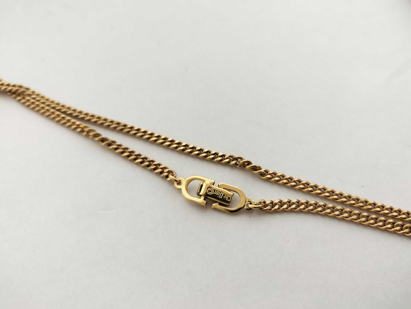 Dior Dior Dior Necklace Gold CD Logo Necklace