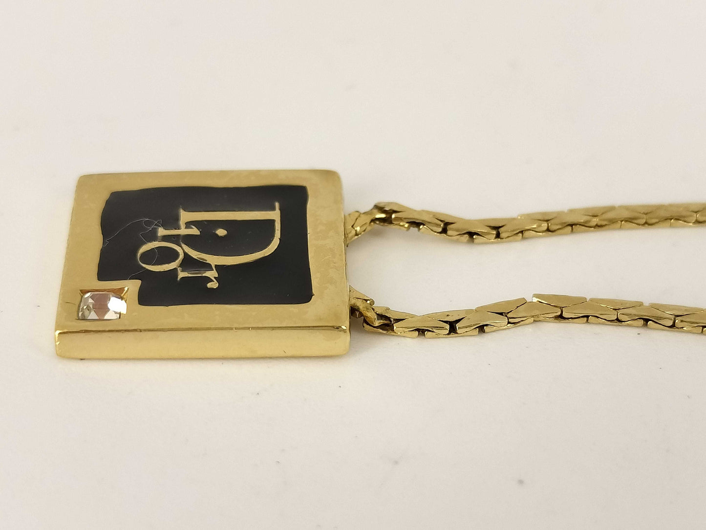 Dior Dior Dior Necklace Gold Logo Necklace