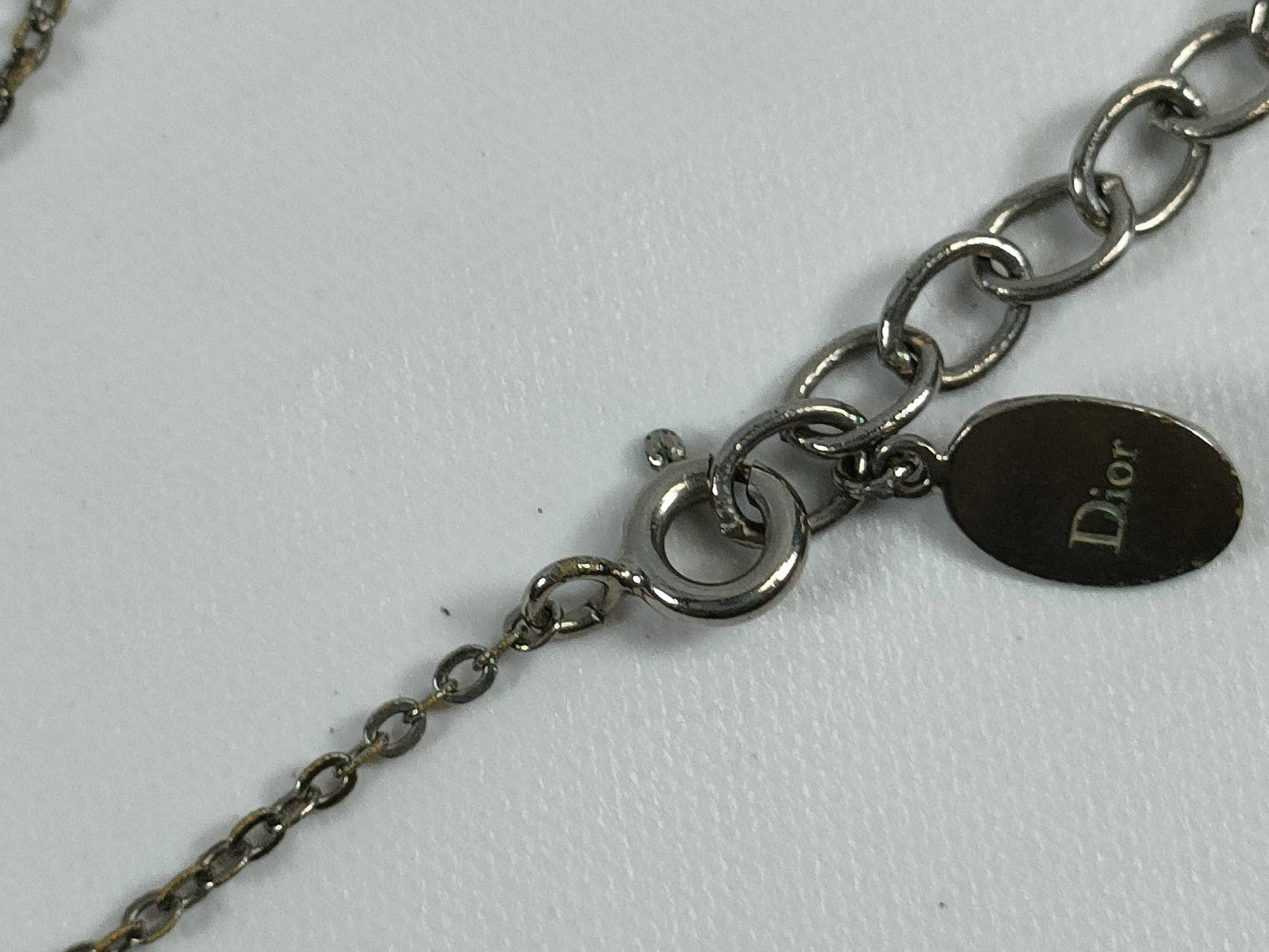 Dior Silver Logo Necklace