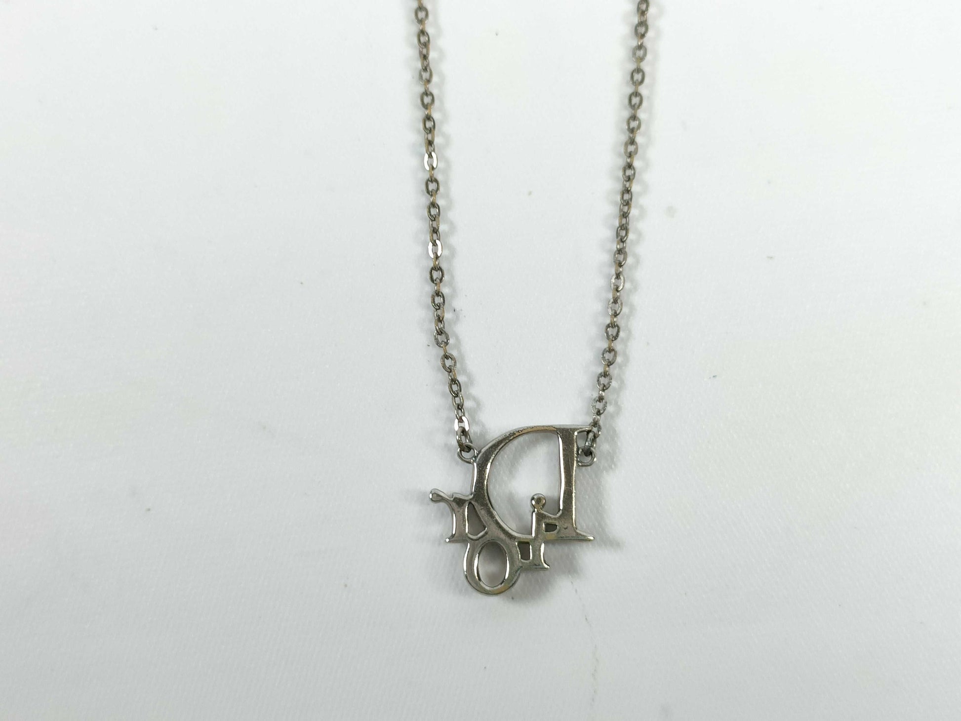 Dior Silver Logo Necklace