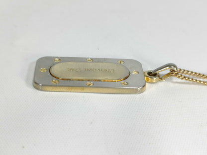 Dior Dior Dior Necklace Gold Logo Necklace