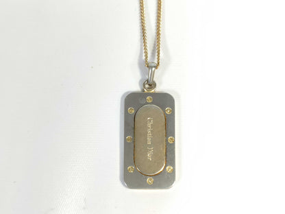 Dior Dior Dior Necklace Gold Logo Necklace