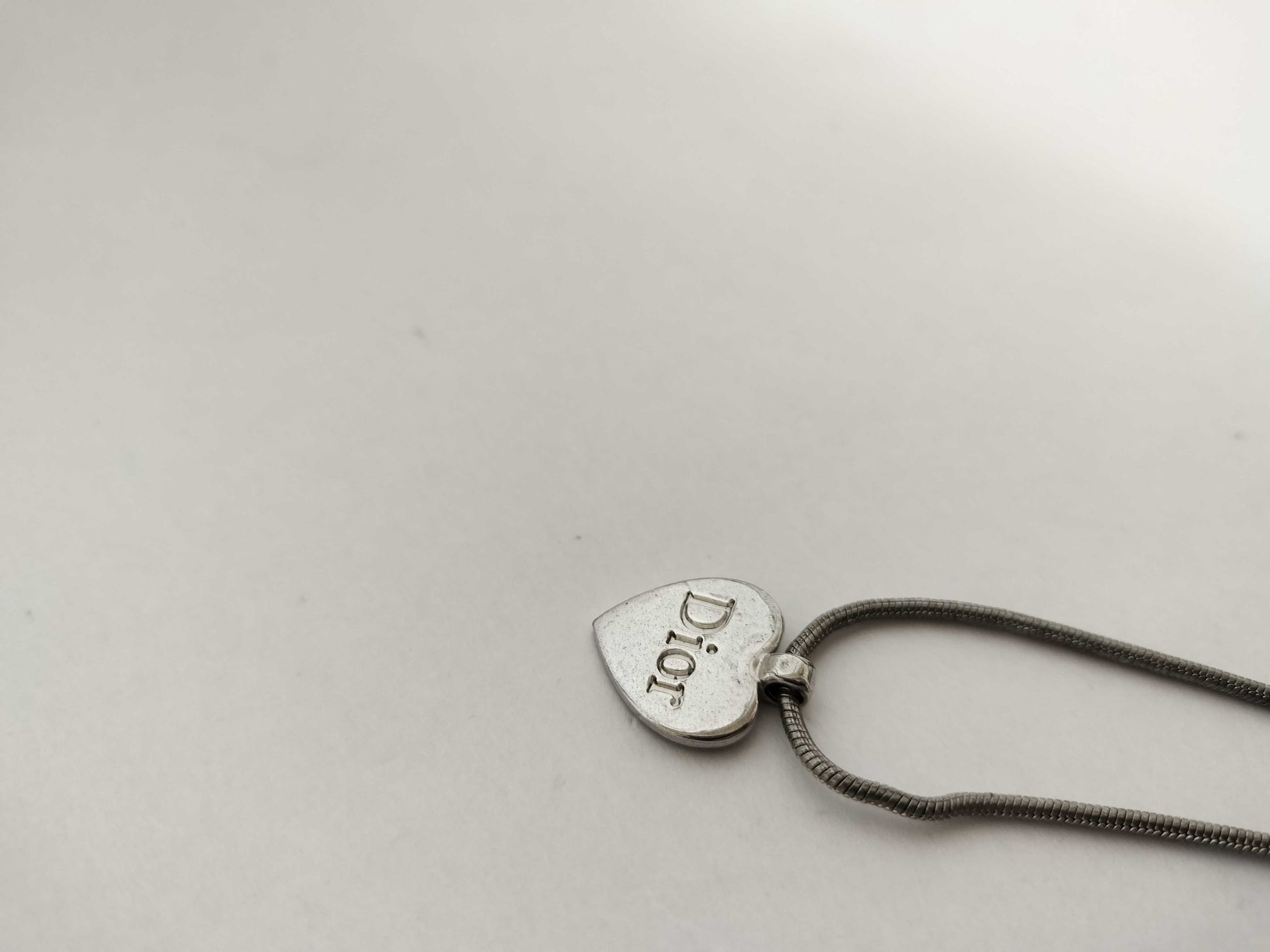 Christian Dior Dior Silver Heart Necklace