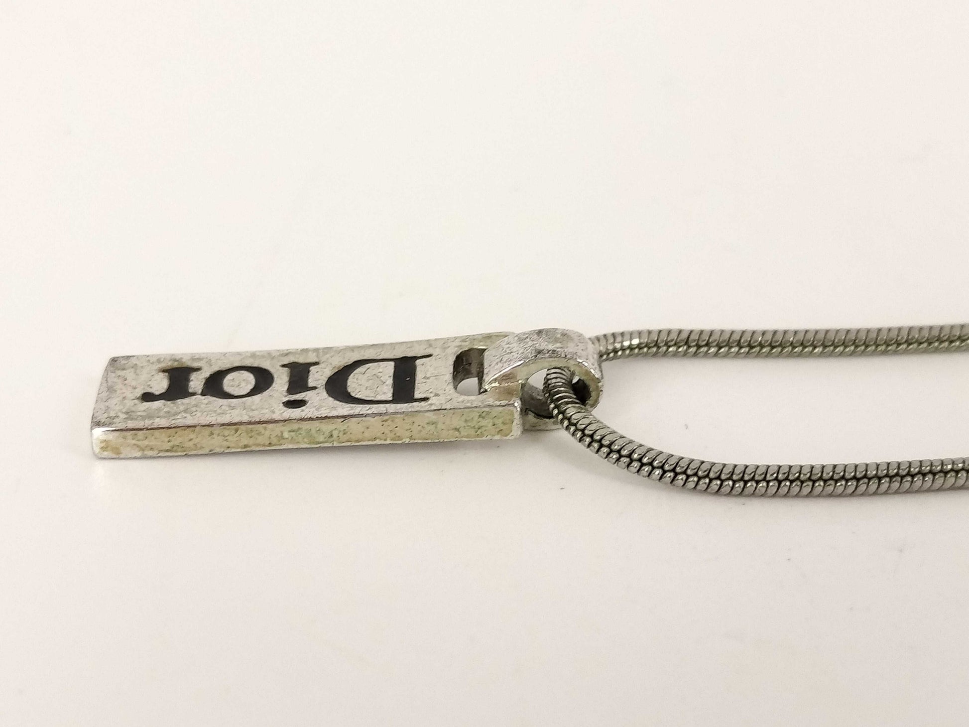 Dior Dior Silver Logo Necklace