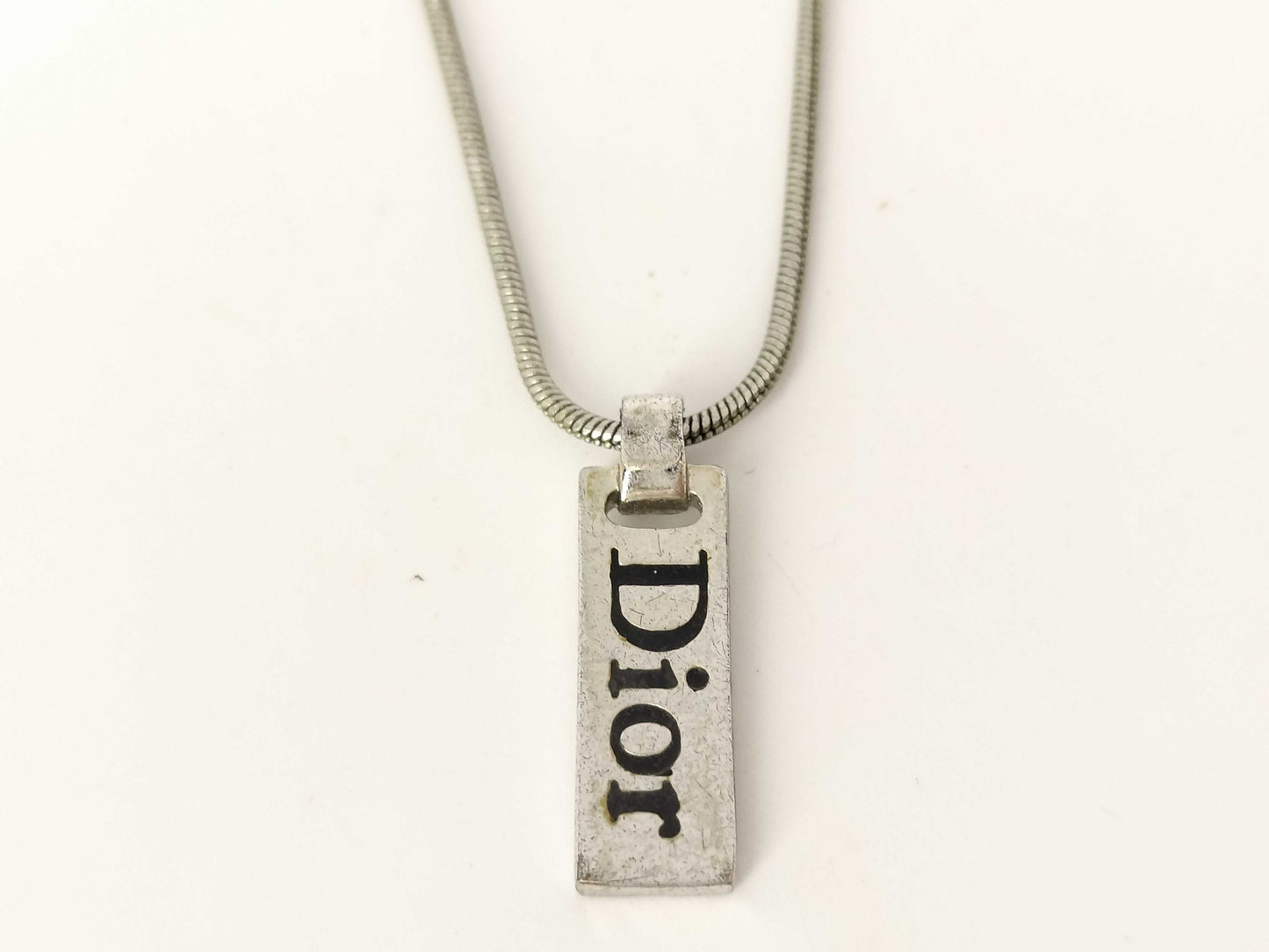 Dior Dior Silver Logo Necklace