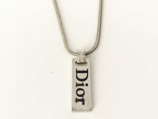 Dior Dior Silver Logo Necklace