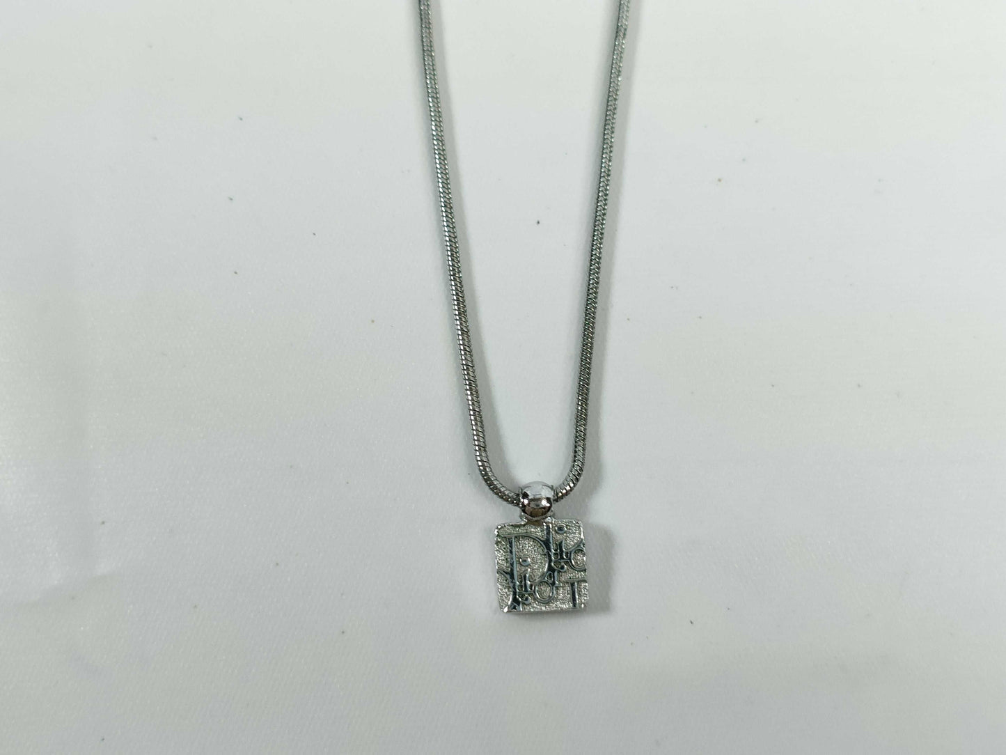 Dior Silver Logo Necklace