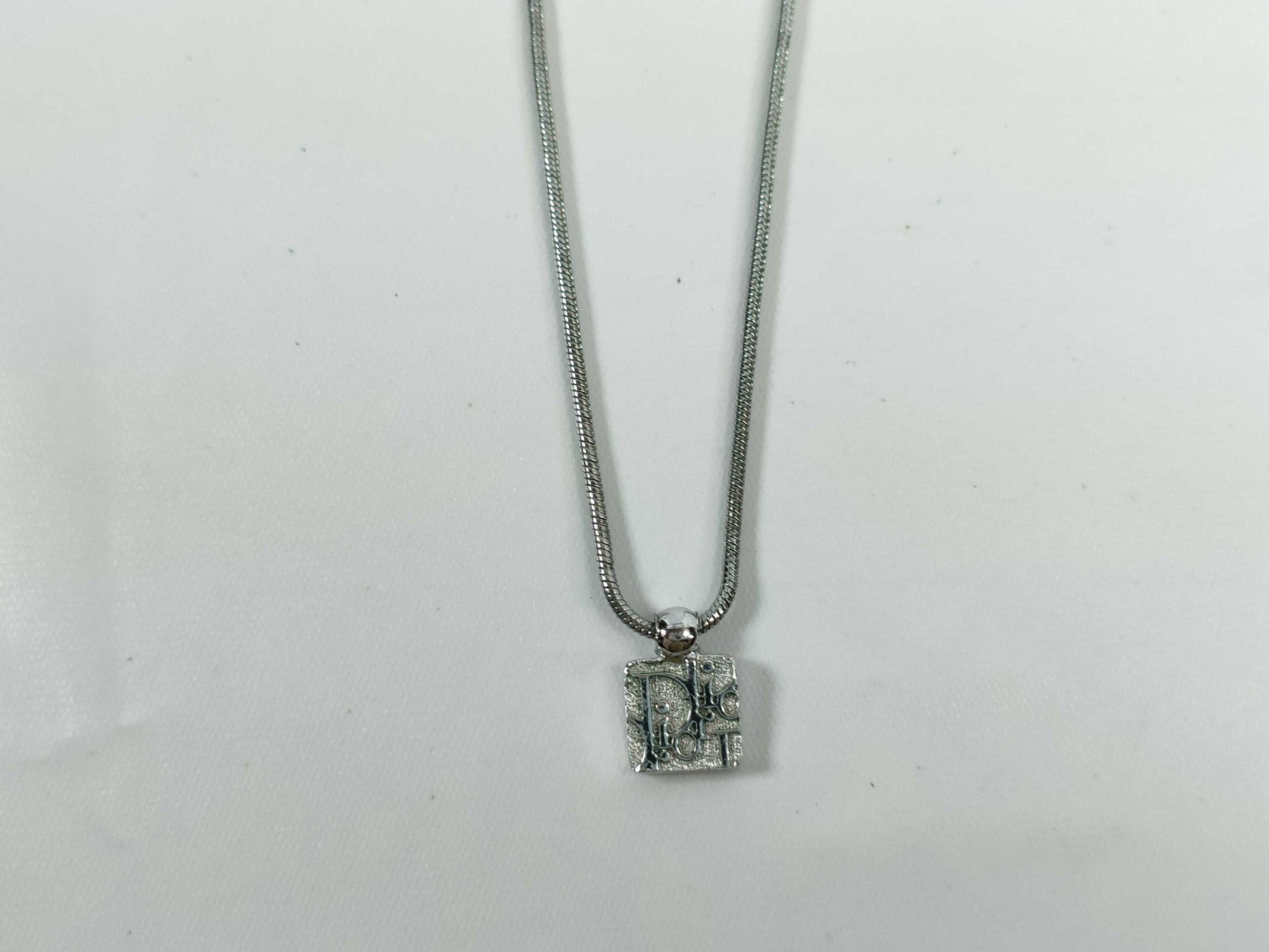 Dior Silver Logo Necklace