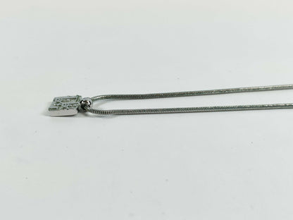 Dior Silver Logo Necklace