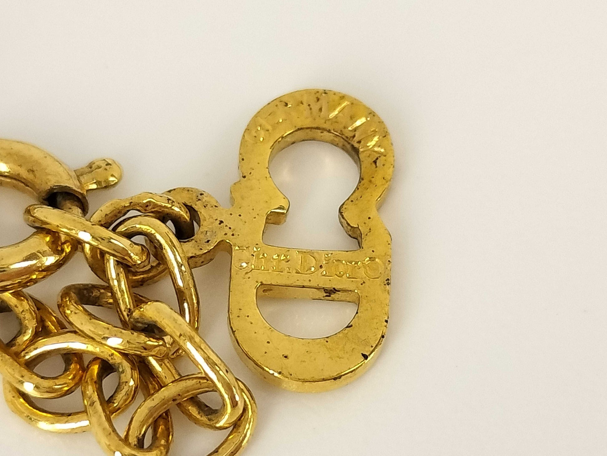 Dior Dior Dior Necklace Gold CD Logo Necklace