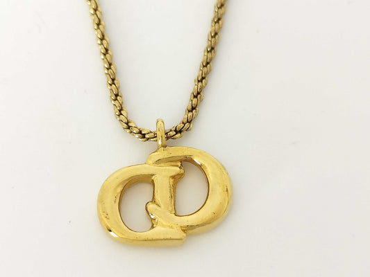 Dior Dior Dior Necklace Gold CD Logo Necklace