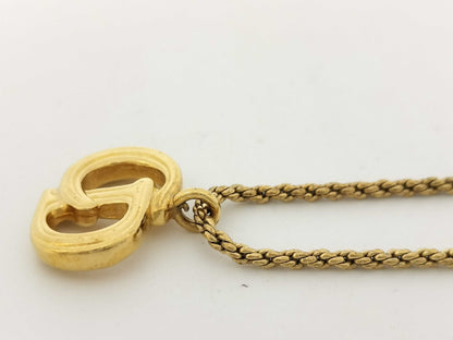 Dior Dior Dior Necklace Gold CD Logo Necklace