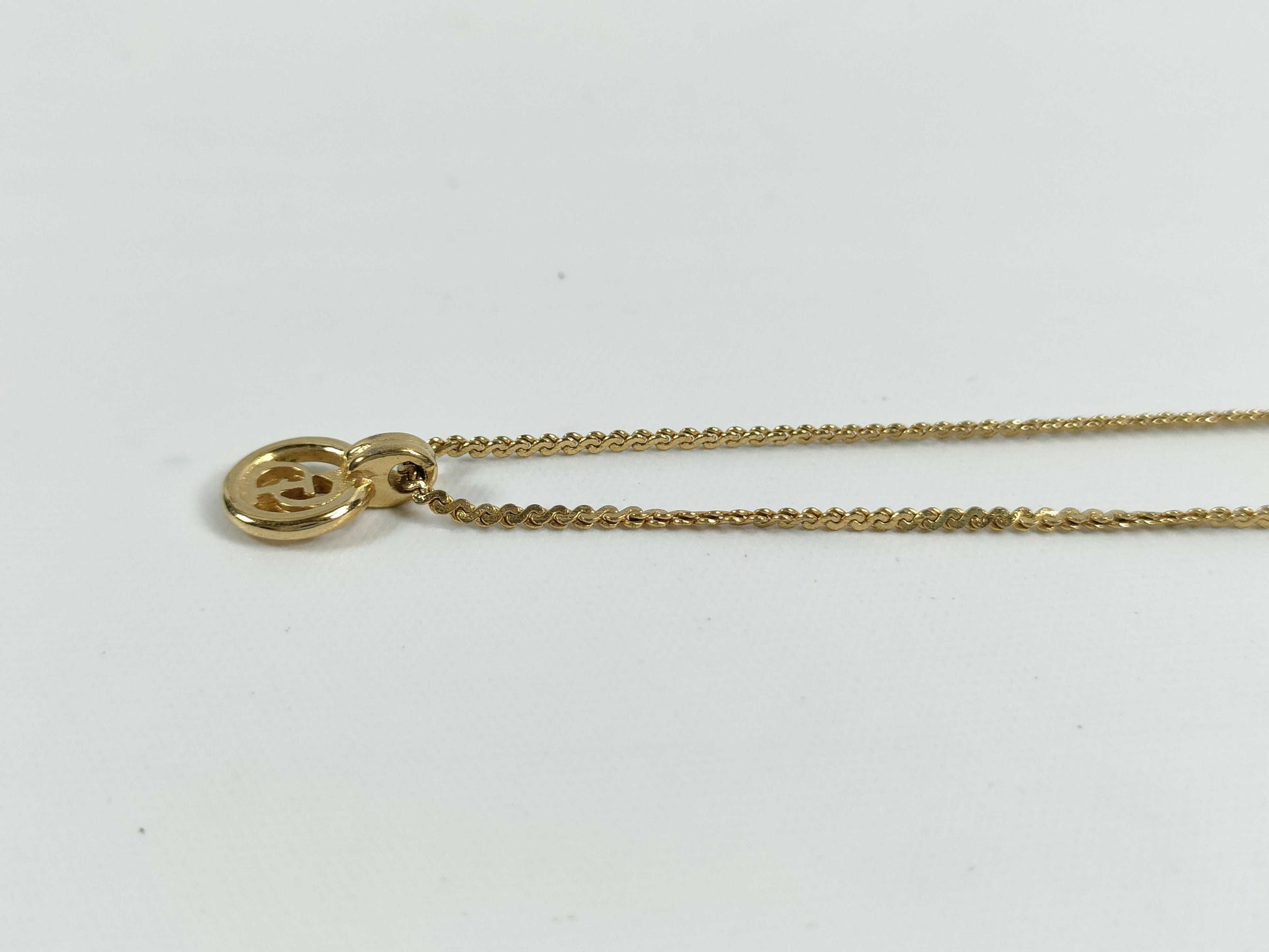 Dior Gold CD Logo Necklace